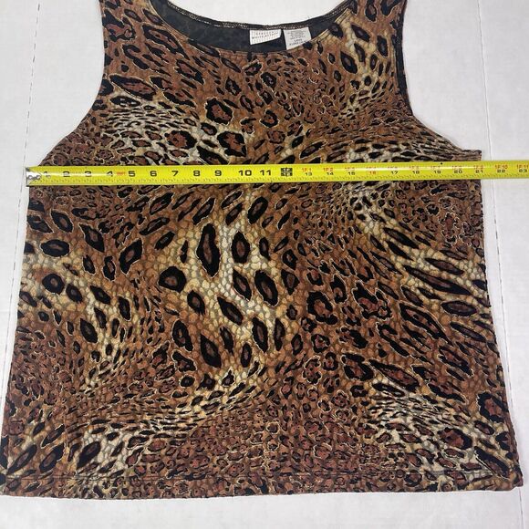 Vintage Y2K White Stag Women XL 16/18 Velvet Burnout Tank Top Whimsigoth 90s - Picture 8 of 8